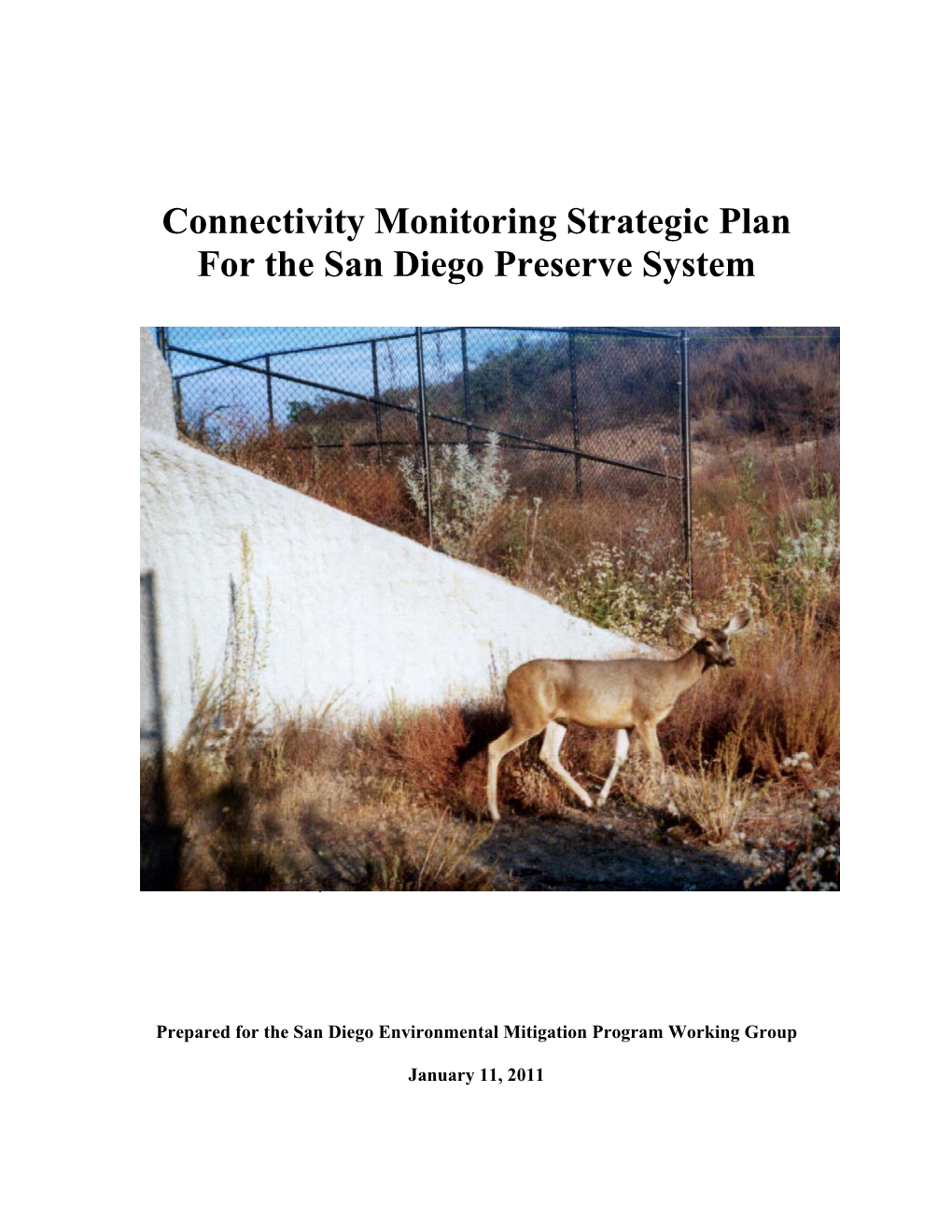 Connectivity Monitoring Strategic Plan for the San Diego Preserve System