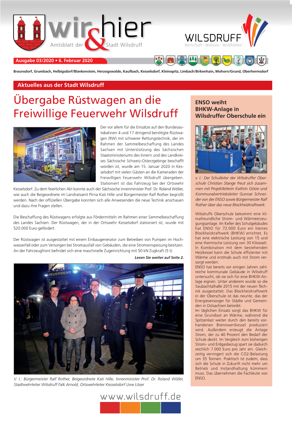 Übergabe Rüstwagen an Die Freiwillige Feuerwehr Wilsdruff