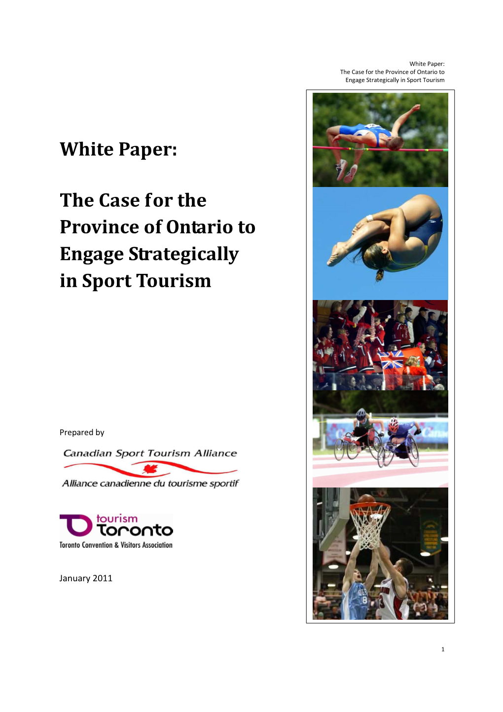 The Case for the Province of Ontario to Engage Strategically in Sport Tourism