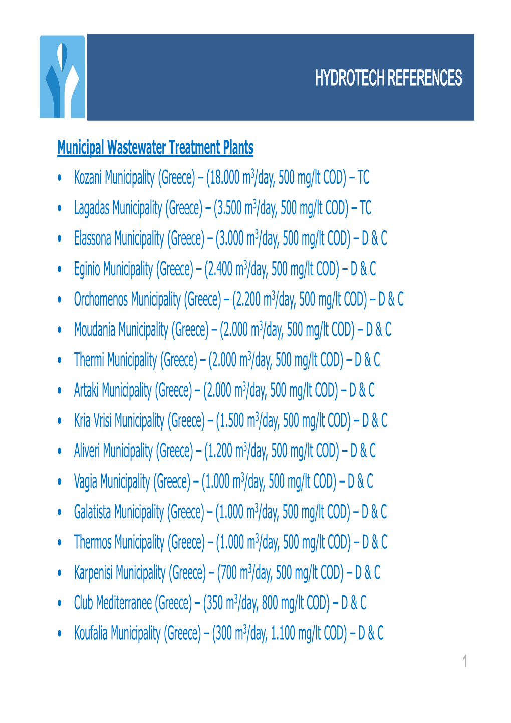 Wastewater Treatment Plants Construction References