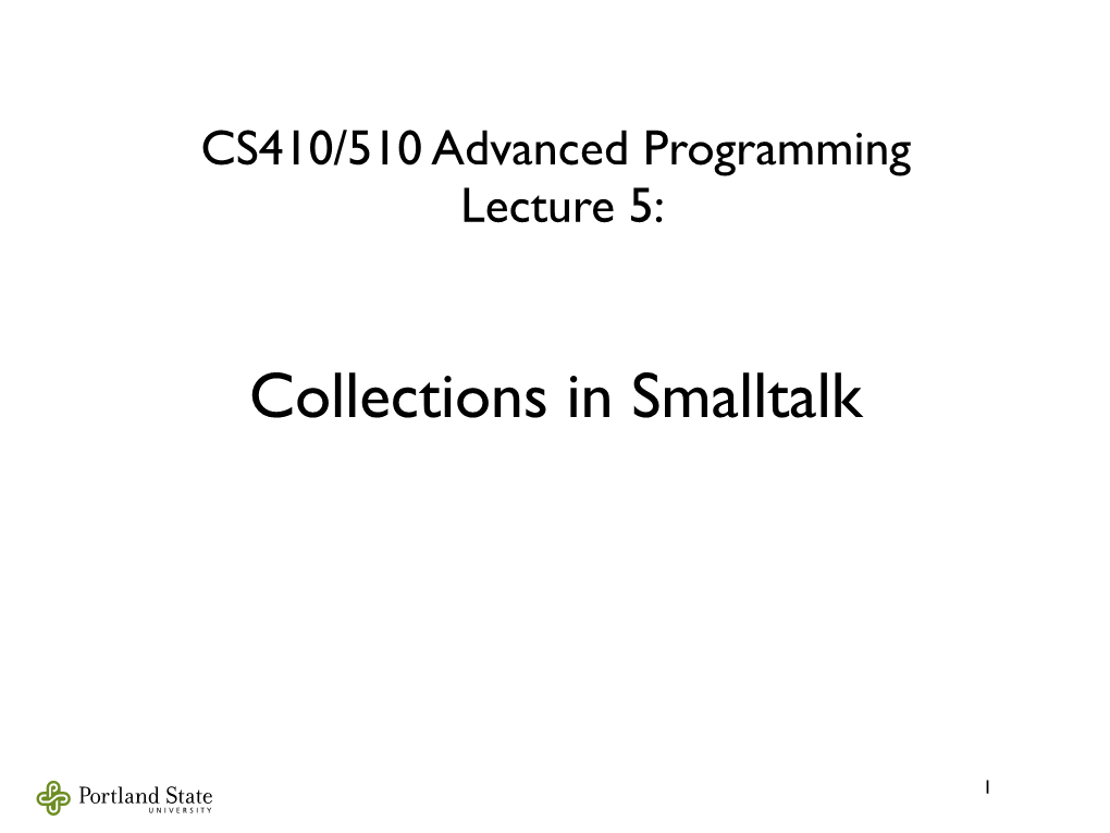 Collections in Smalltalk