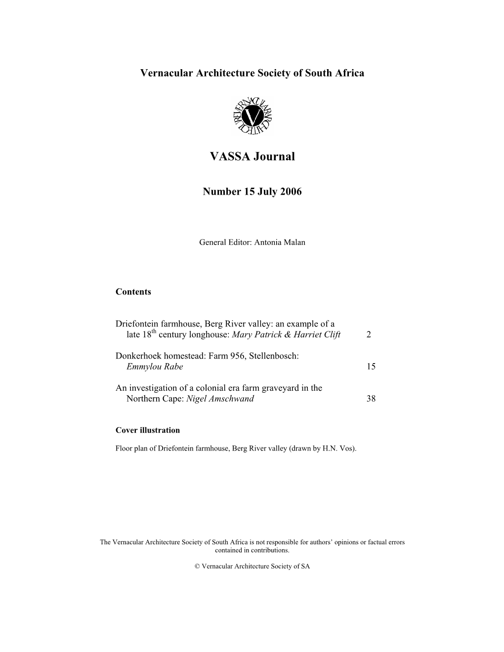 VASSA Journal