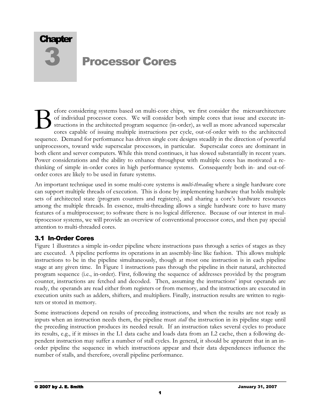 3 Processor Cores