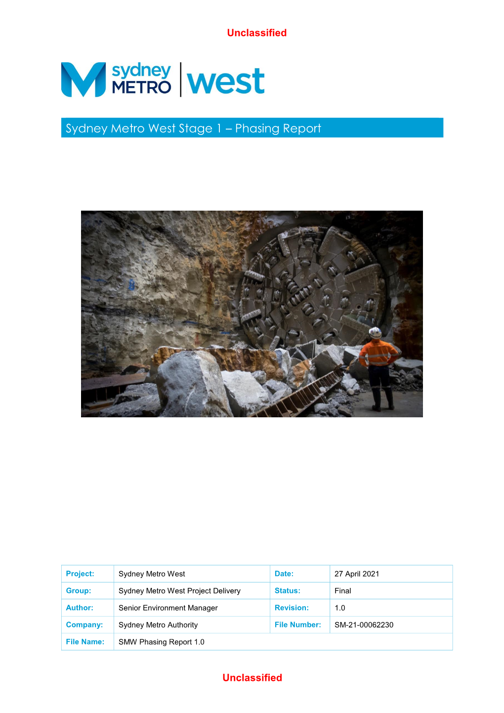 SM QM-FT-451 Sydney Metro Report Template