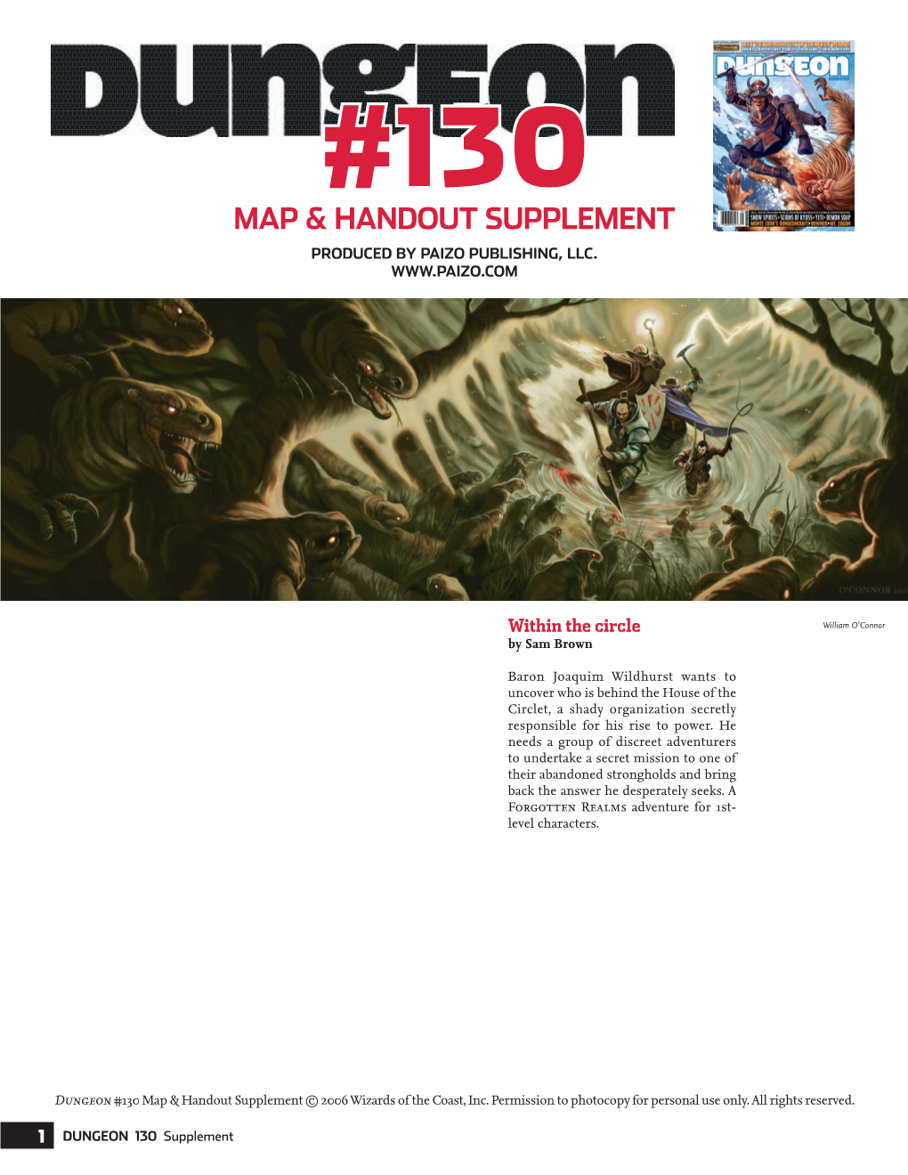 DUNGEON 130 Supplement Belig Baron Joaquim