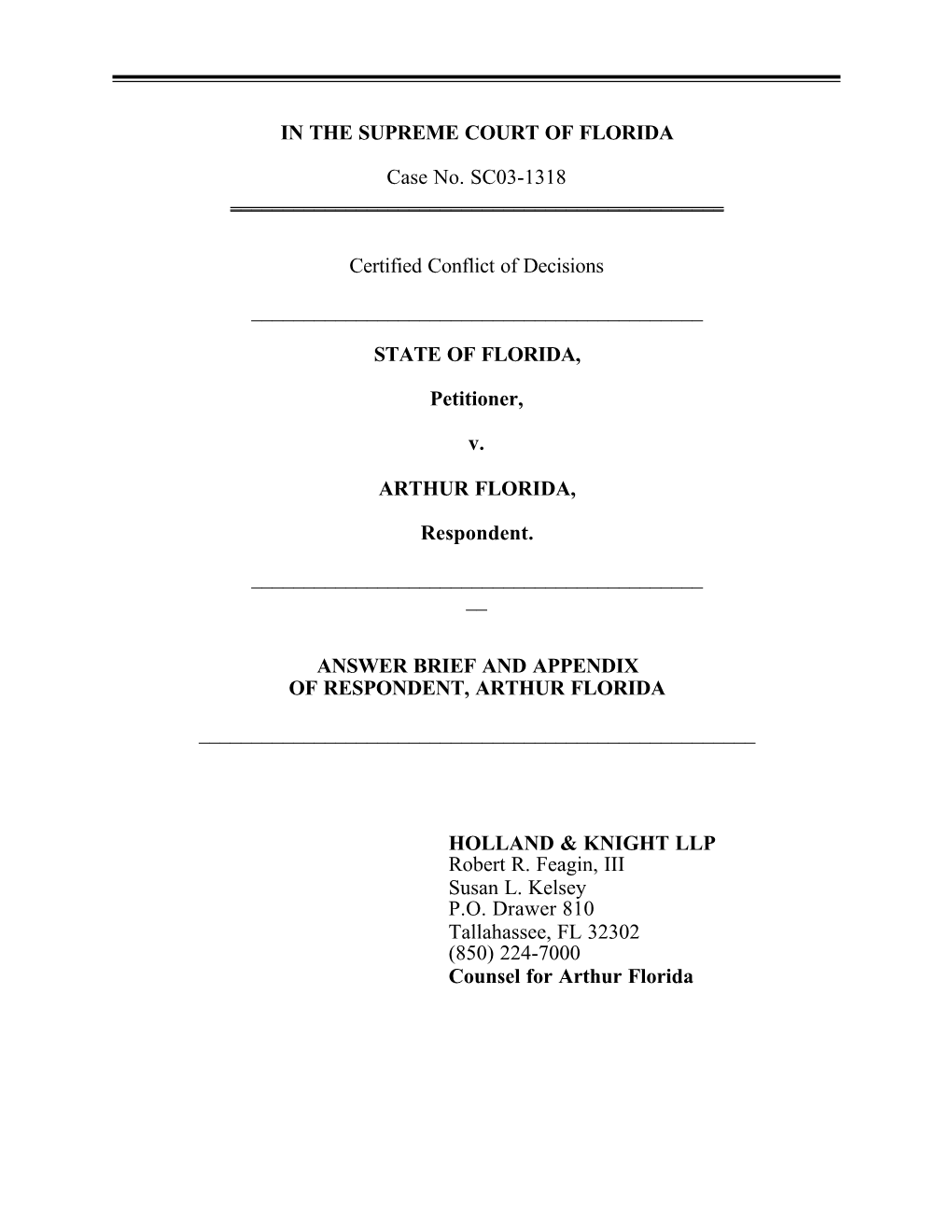 In the Supreme Court of Florida