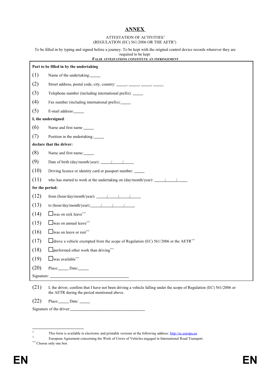 False Attestations Constitute an Infringement