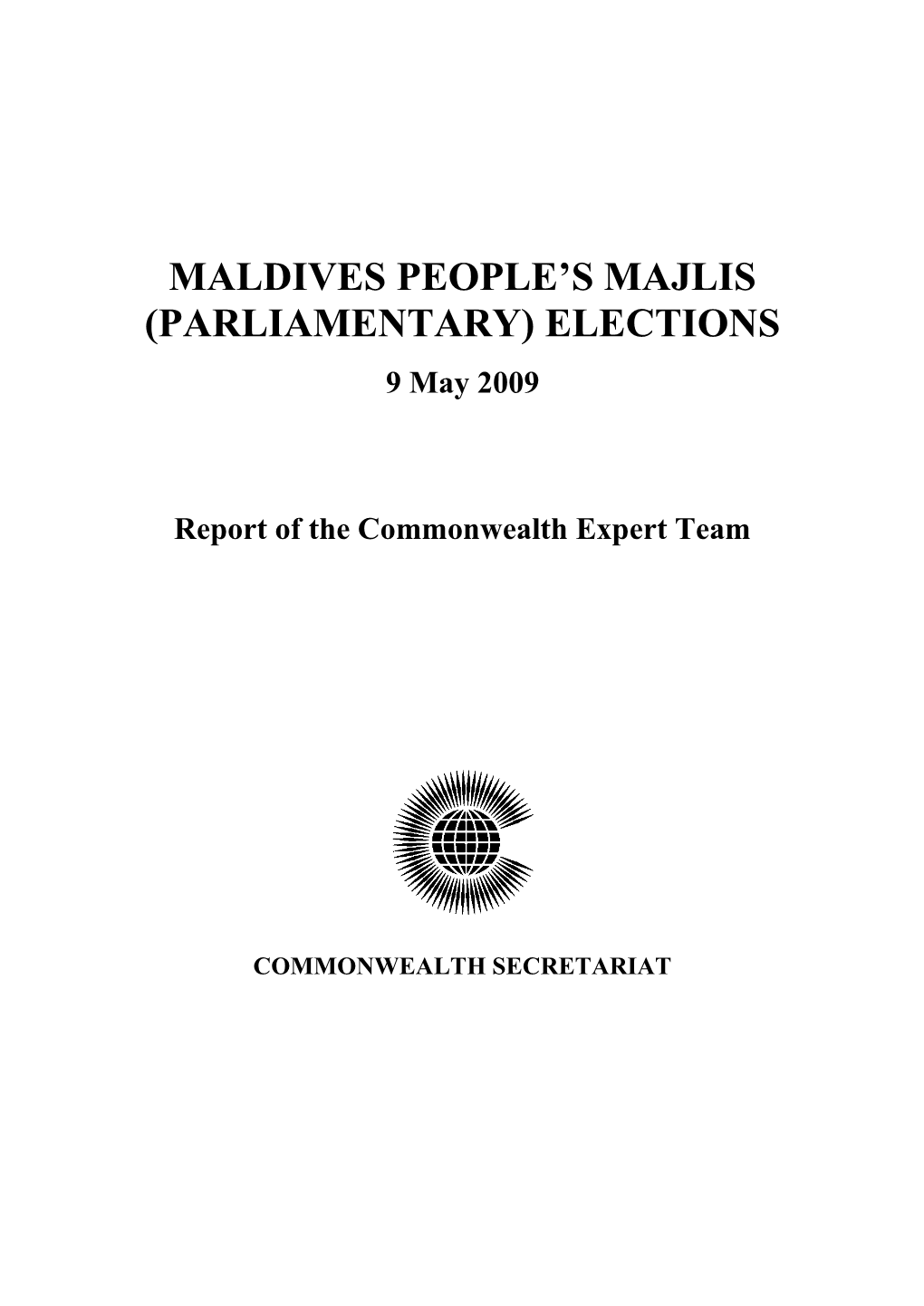 Maldives People's Majlis (Parliamentary) Elections