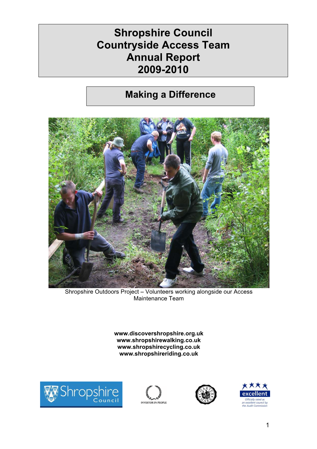 Shropshire Council Countryside Access Team Annual Report 2009-2010