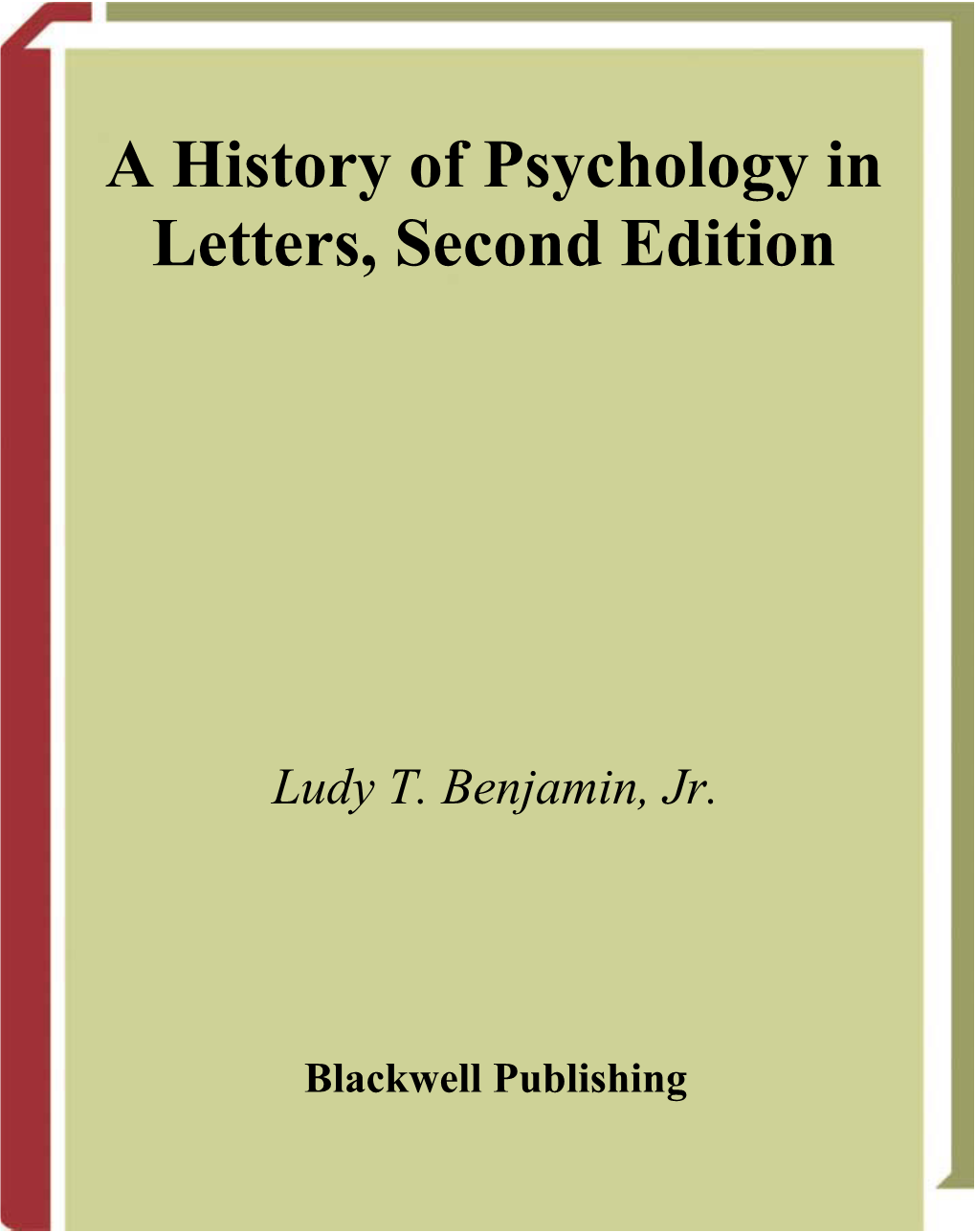 A History of Psychology in Letters, Second Edition