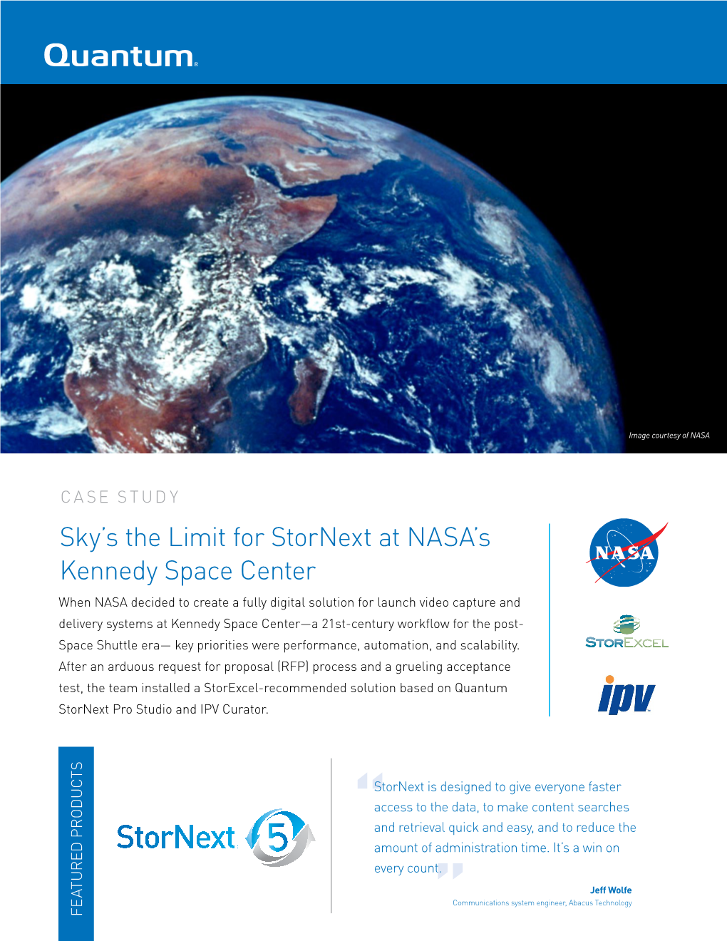 Sky's the Limit for Stornext at NASA's Kennedy Space Center