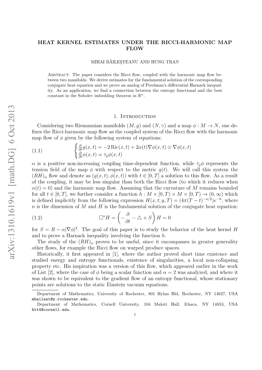 Heat Kernel Estimates Under the Ricci-Harmonic Map Flow 3