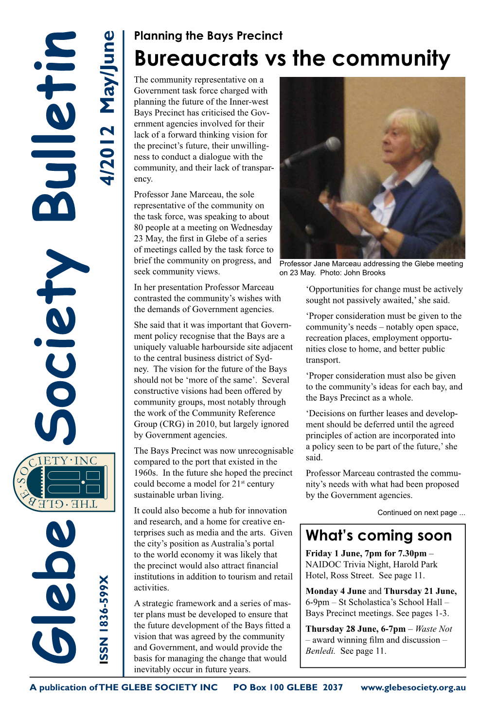 Glebe Society Bulletin 2012 Issue 04