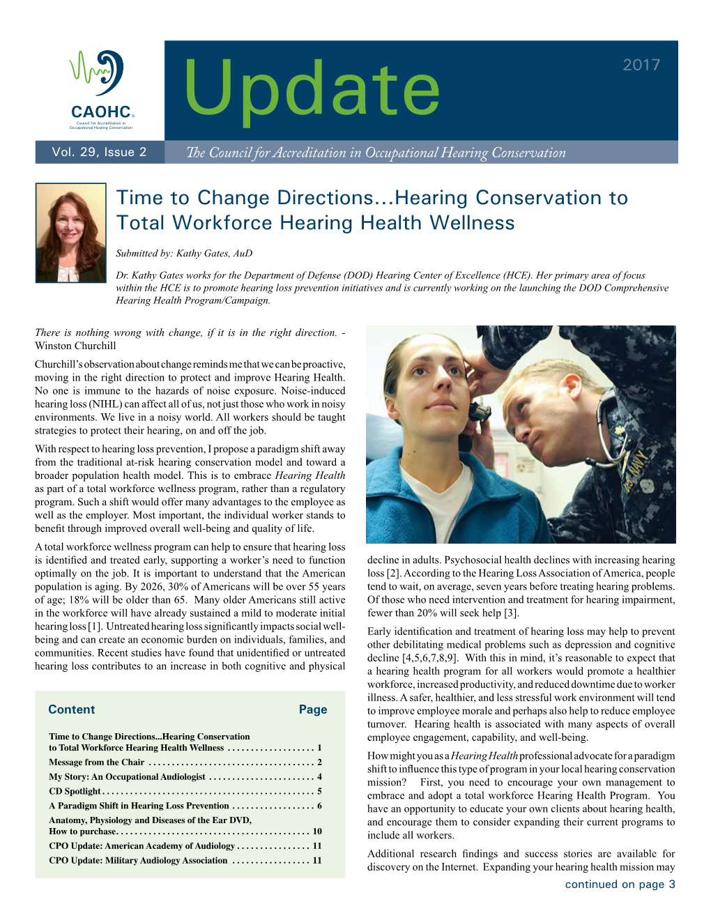 Time to Change Directions...Hearing Conservation to Total Workforce Hearing Health Wellness