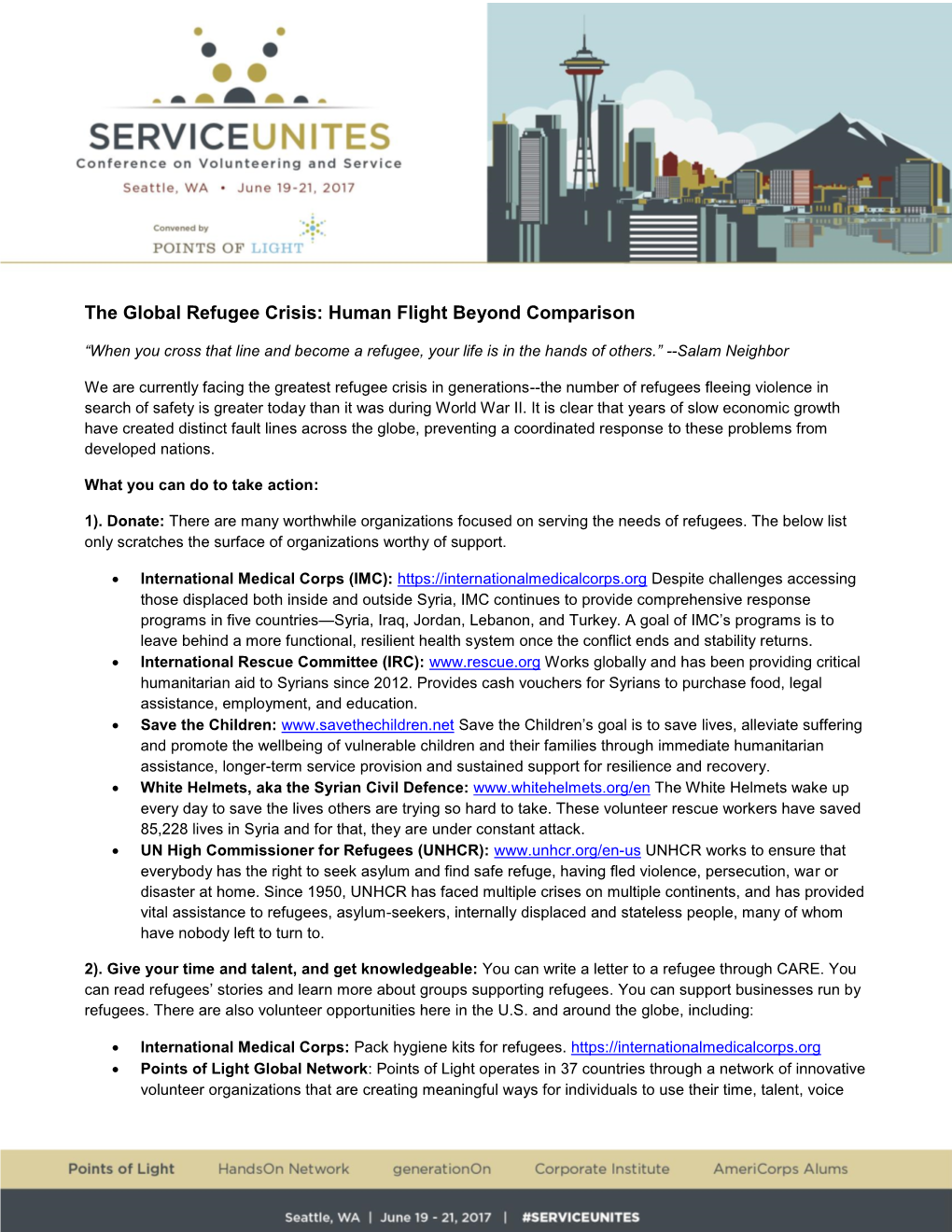 The Global Refugee Crisis: Human Flight Beyond Comparison