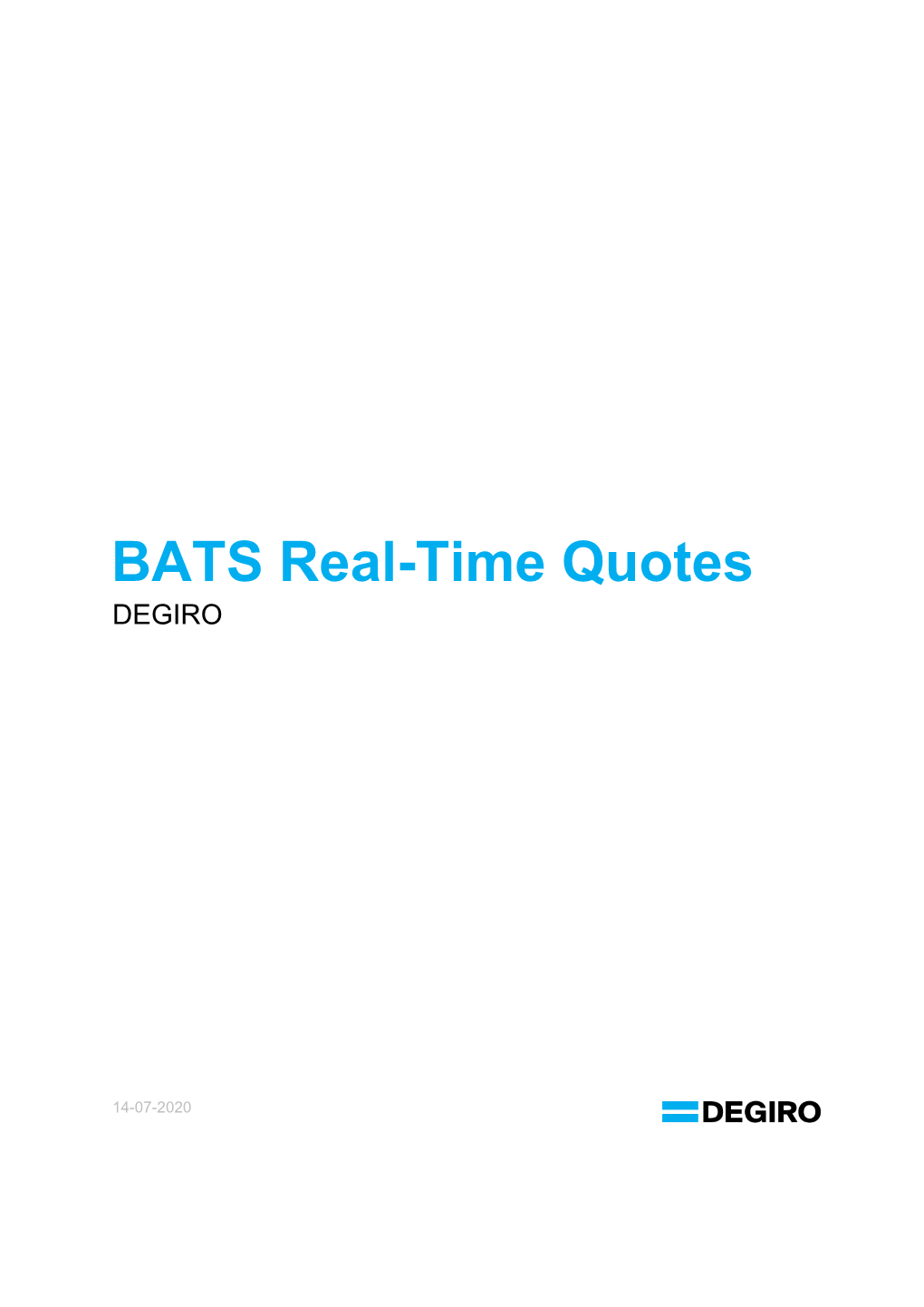 BATS Real-Time Quotes DEGIRO