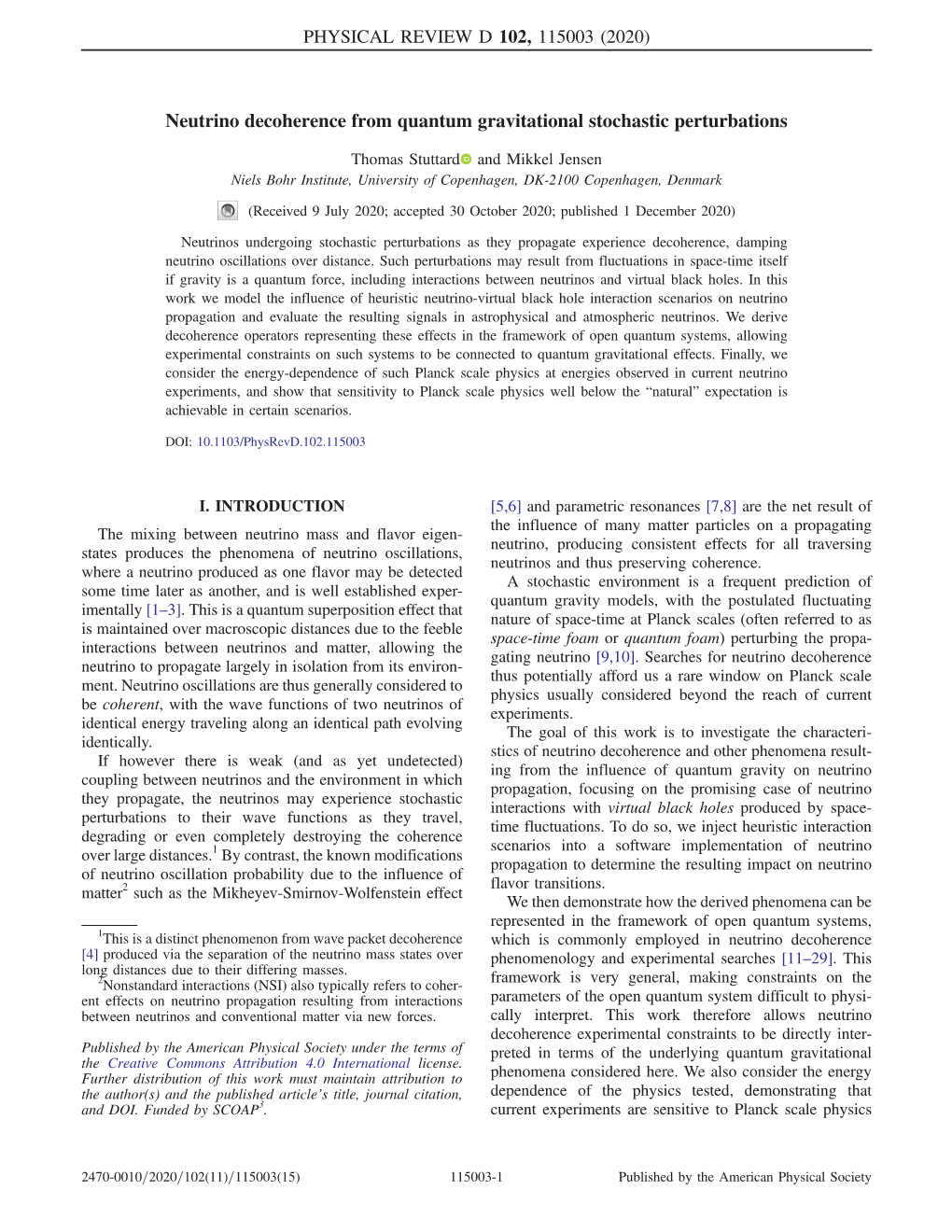 Neutrino Decoherence from Quantum Gravitational Stochastic Perturbations