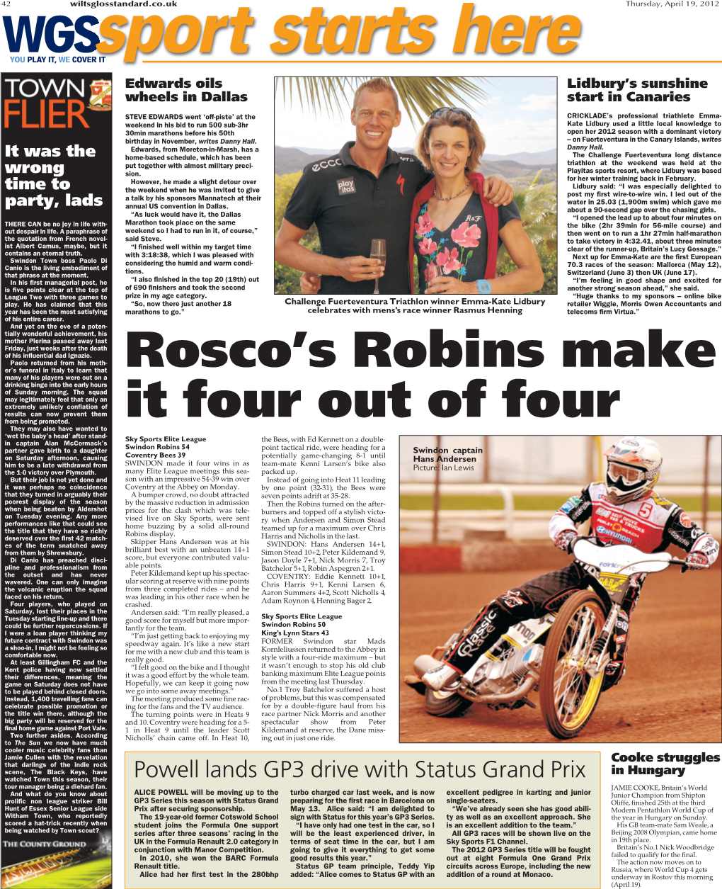 Wilts & Glos Standard: Lidbury's Sunshine Start in Canaries