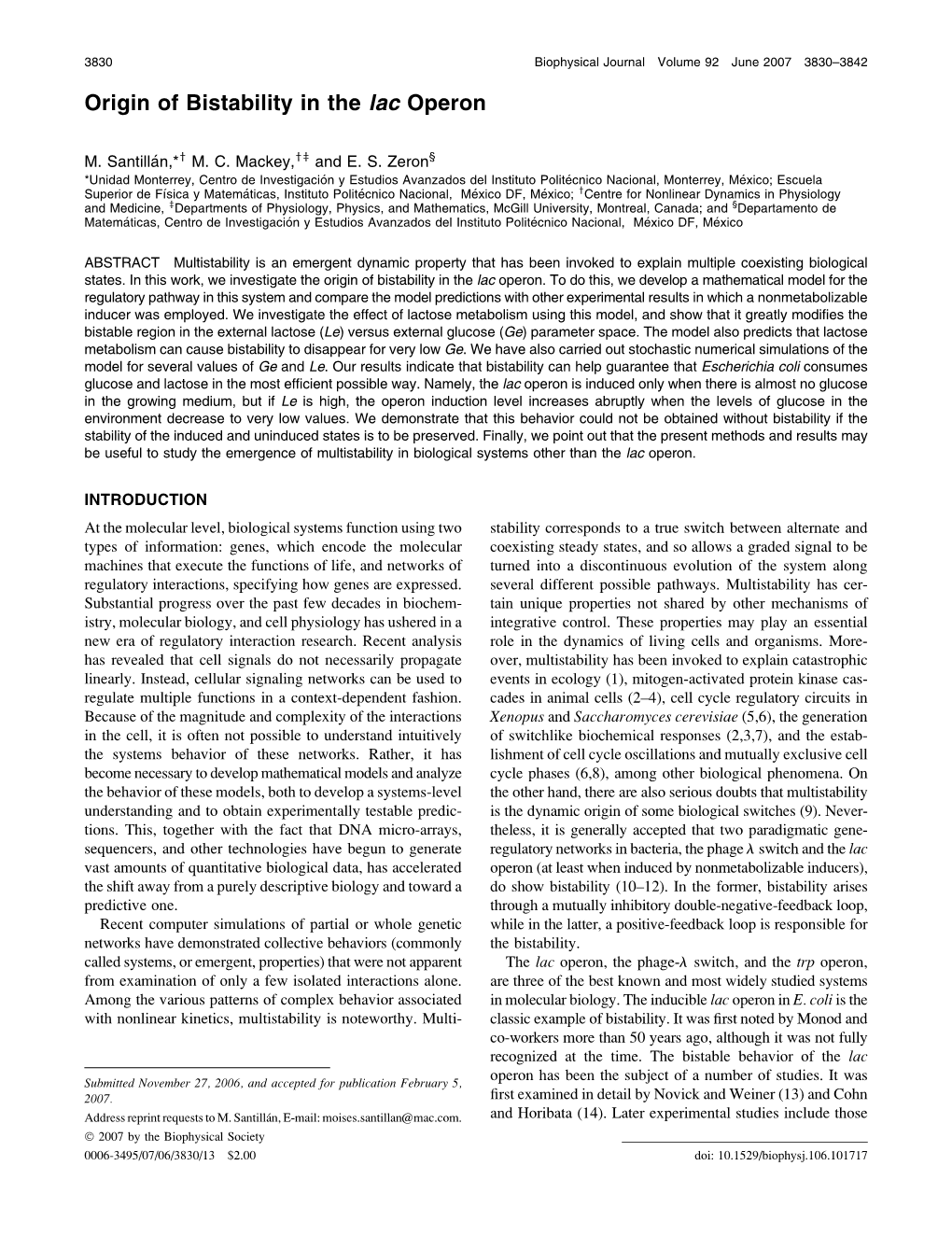 Origin of Bistability in the Lac Operon