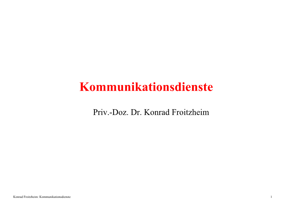 Priv.-Doz. Dr. Konrad Froitzheim