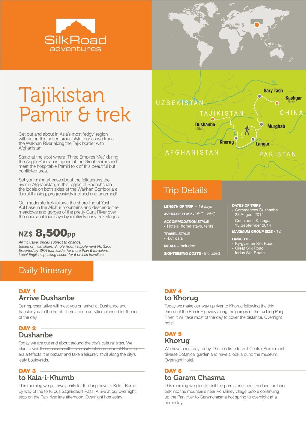 Tajikistan Pamir & Trek