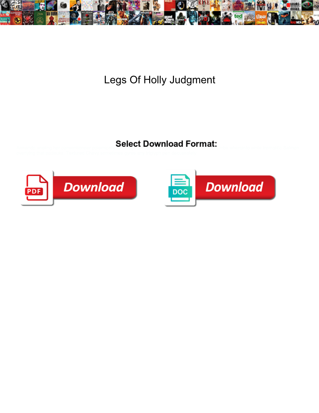 Legs of Holly Judgment