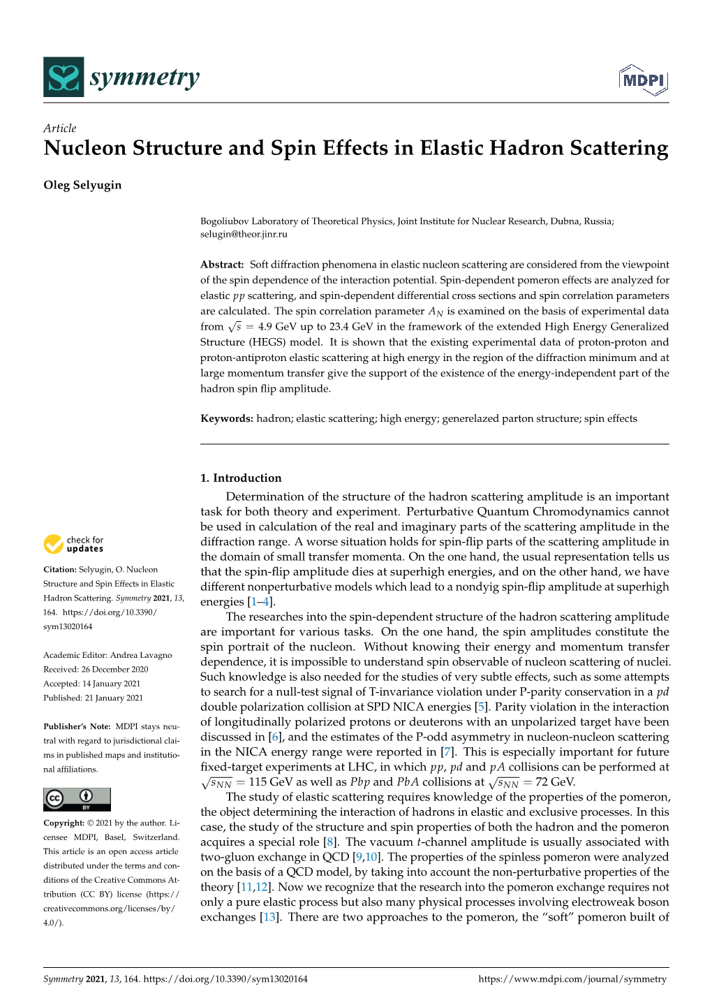 Nucleon Structure and Spin Effects in Elastic Hadron Scattering