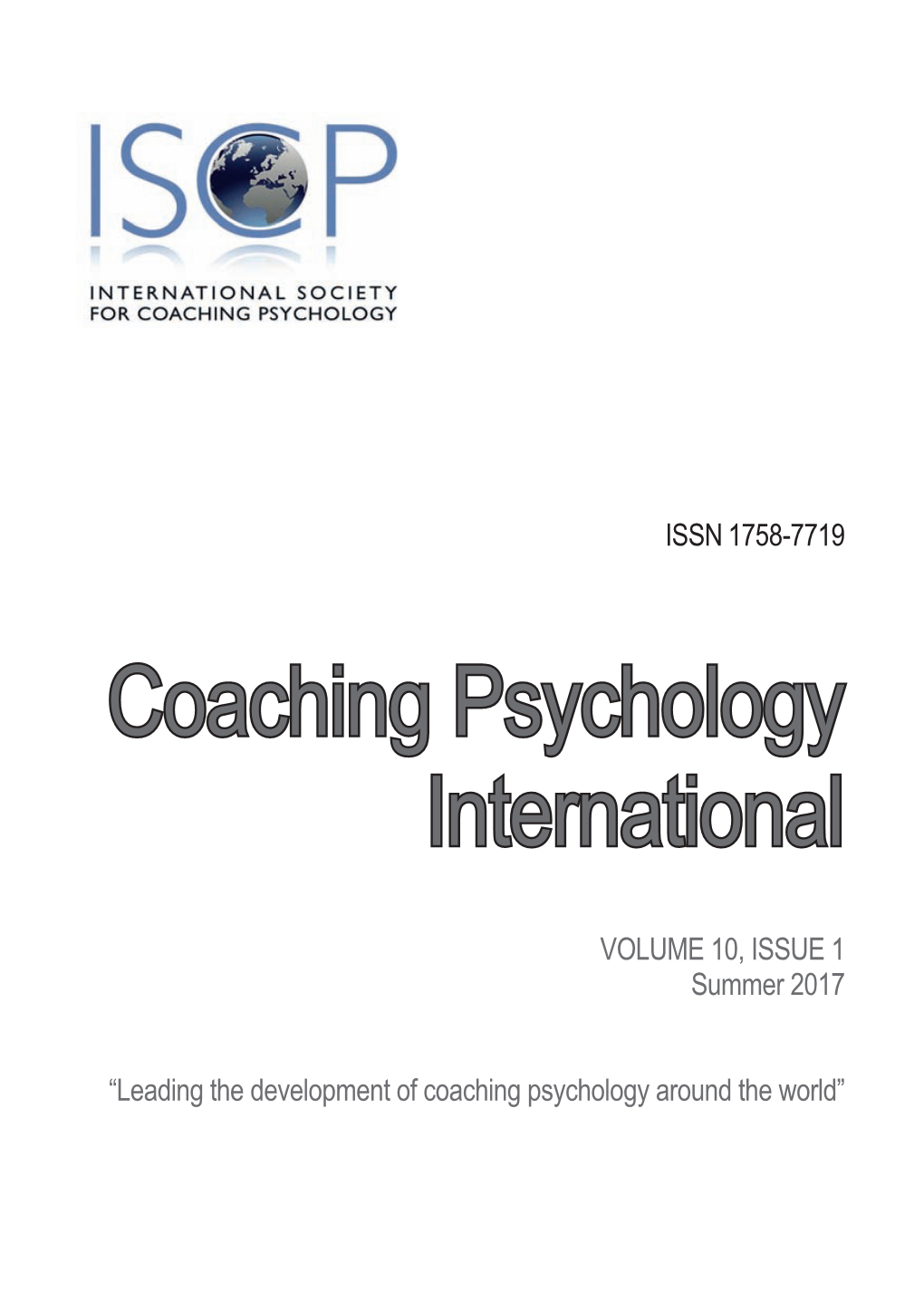 Coaching Psychology International