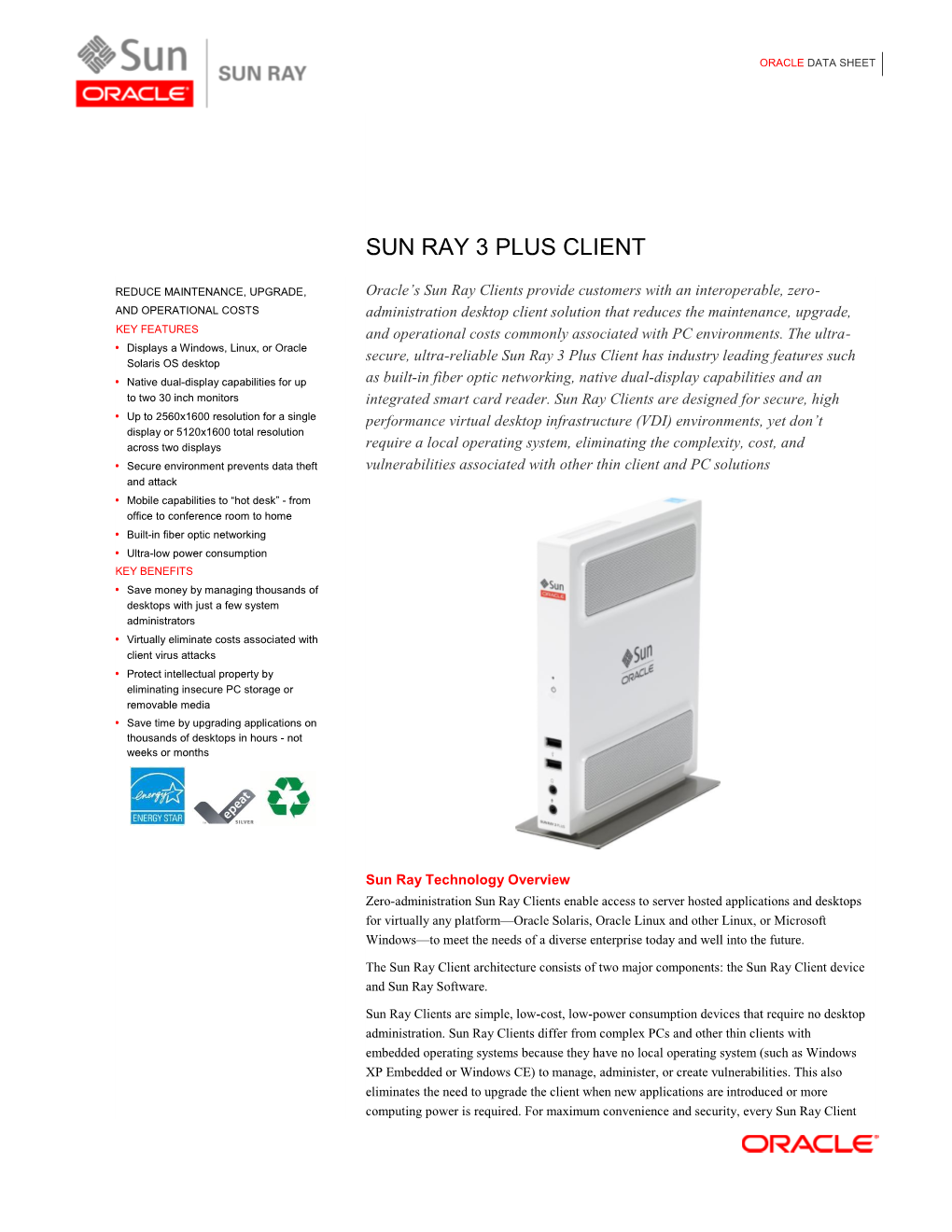 Sun Ray 3 Plus Client