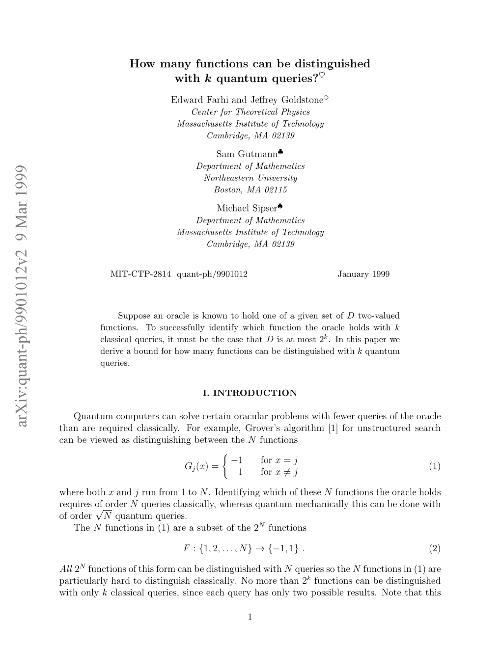 How Many Functions Can Be Distinguished with K Quantum Queries?