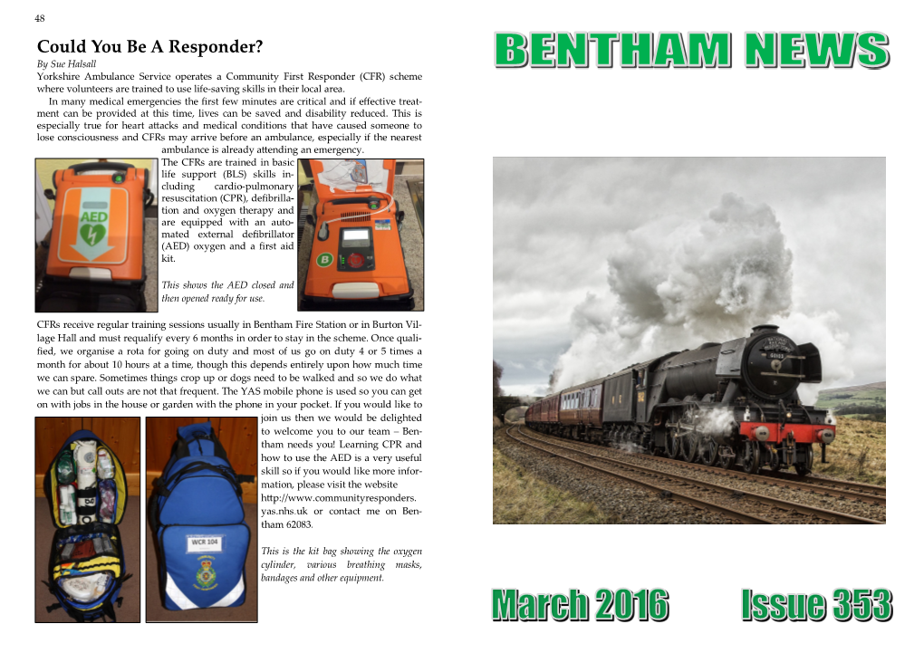 The Bentham News March 2016