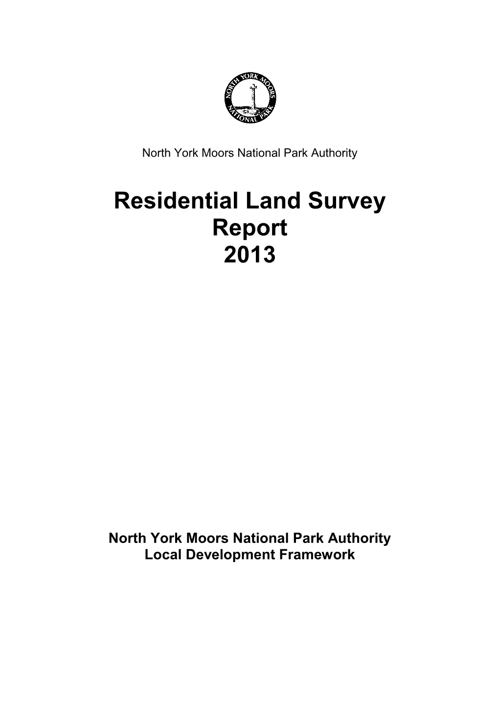 Residential Land Survey 2013