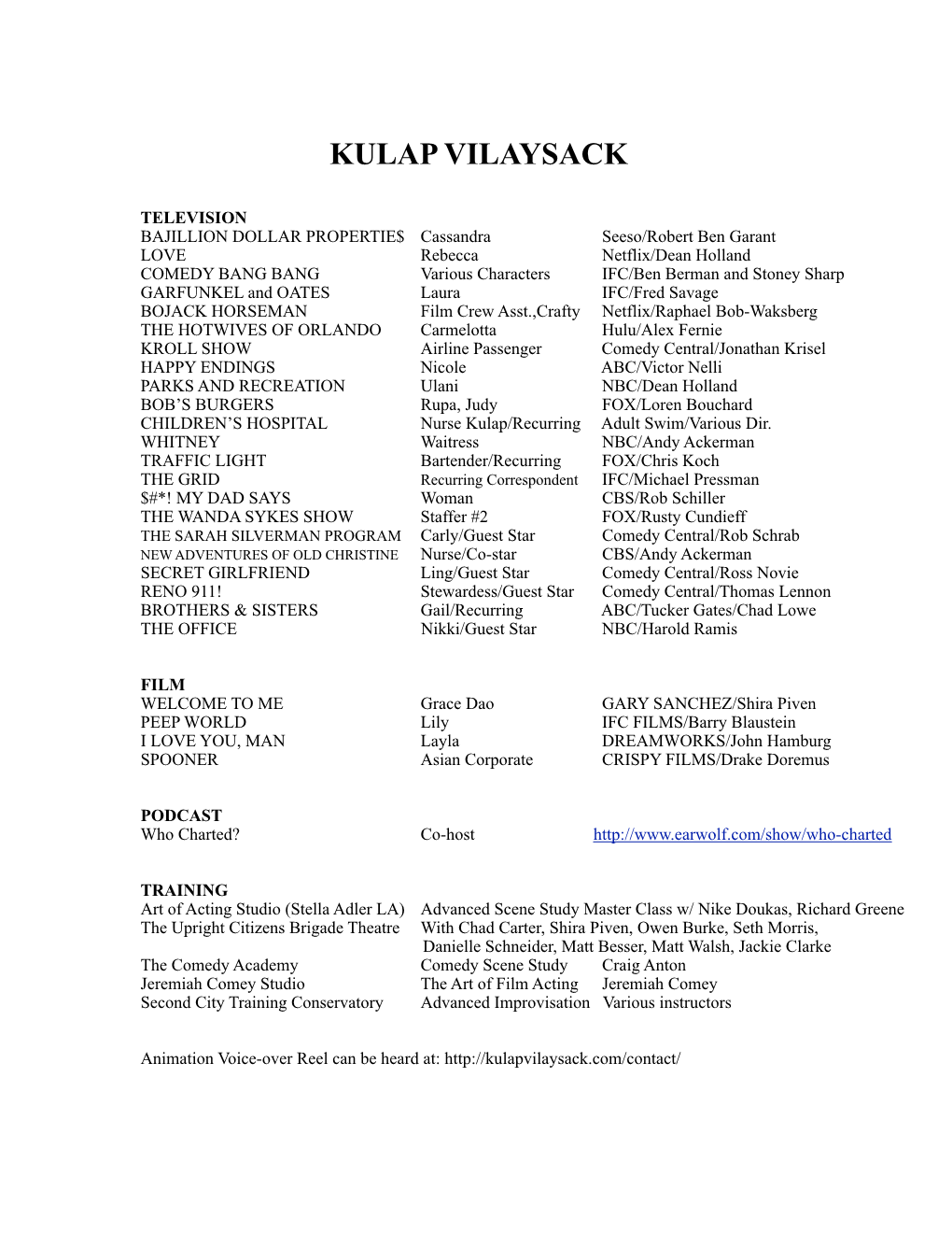 KULAP VILAYSACK Resume .Pages