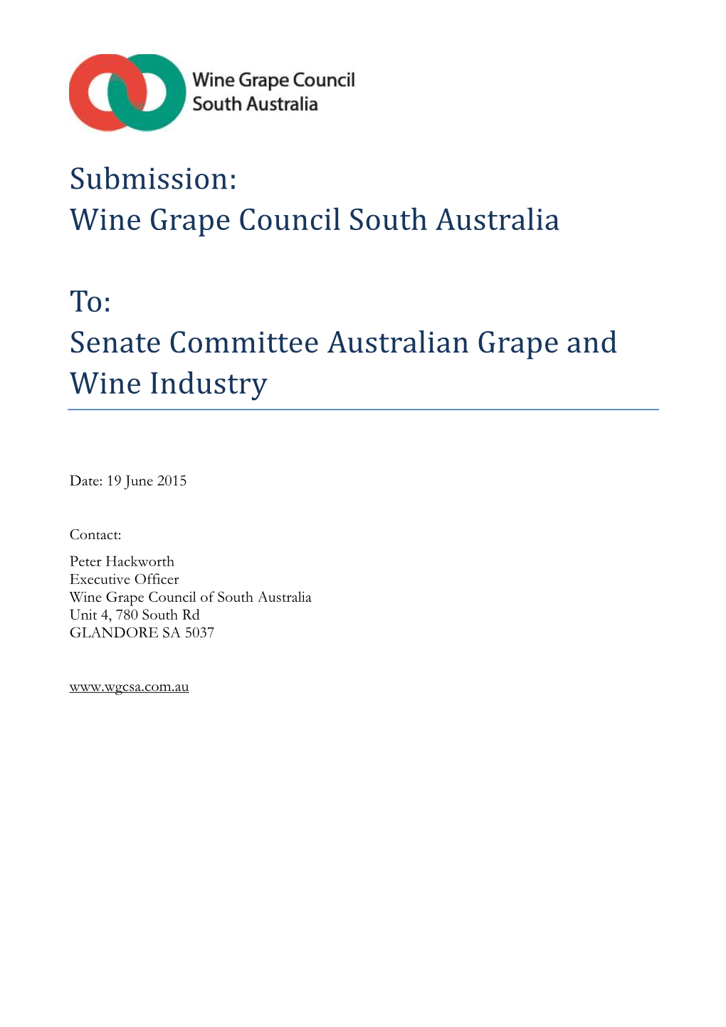 Senate Committee Australian Grape and Wine Industry