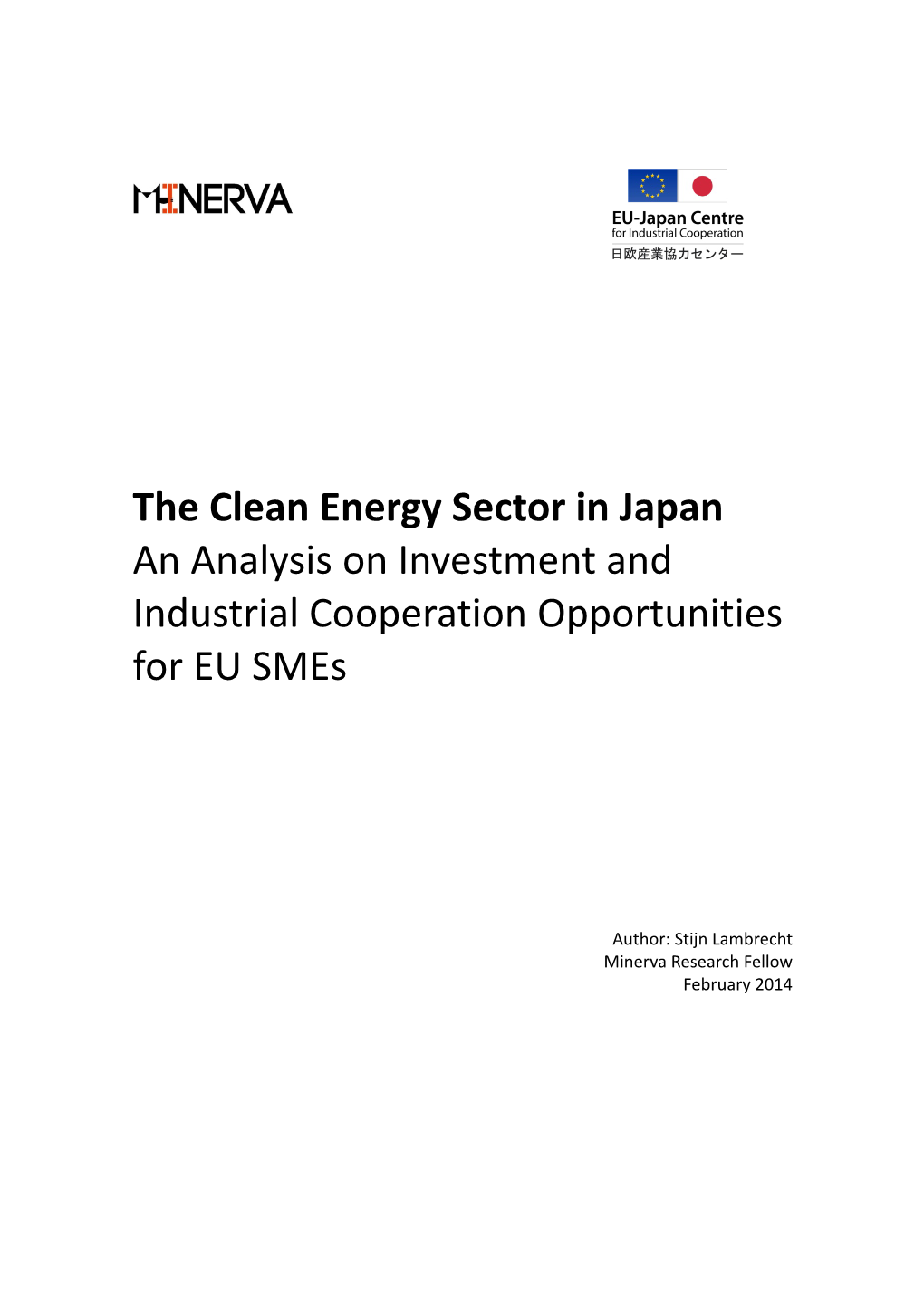 The Clean Energy Sector in Japan an Analysis on Investment And