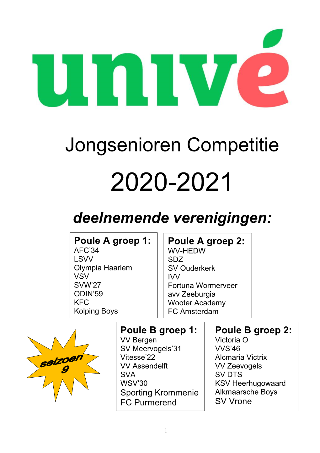 Jongsenioren Competitie