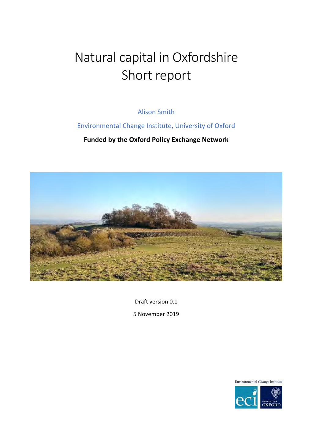 Natural Capital in Oxfordshire Short Report