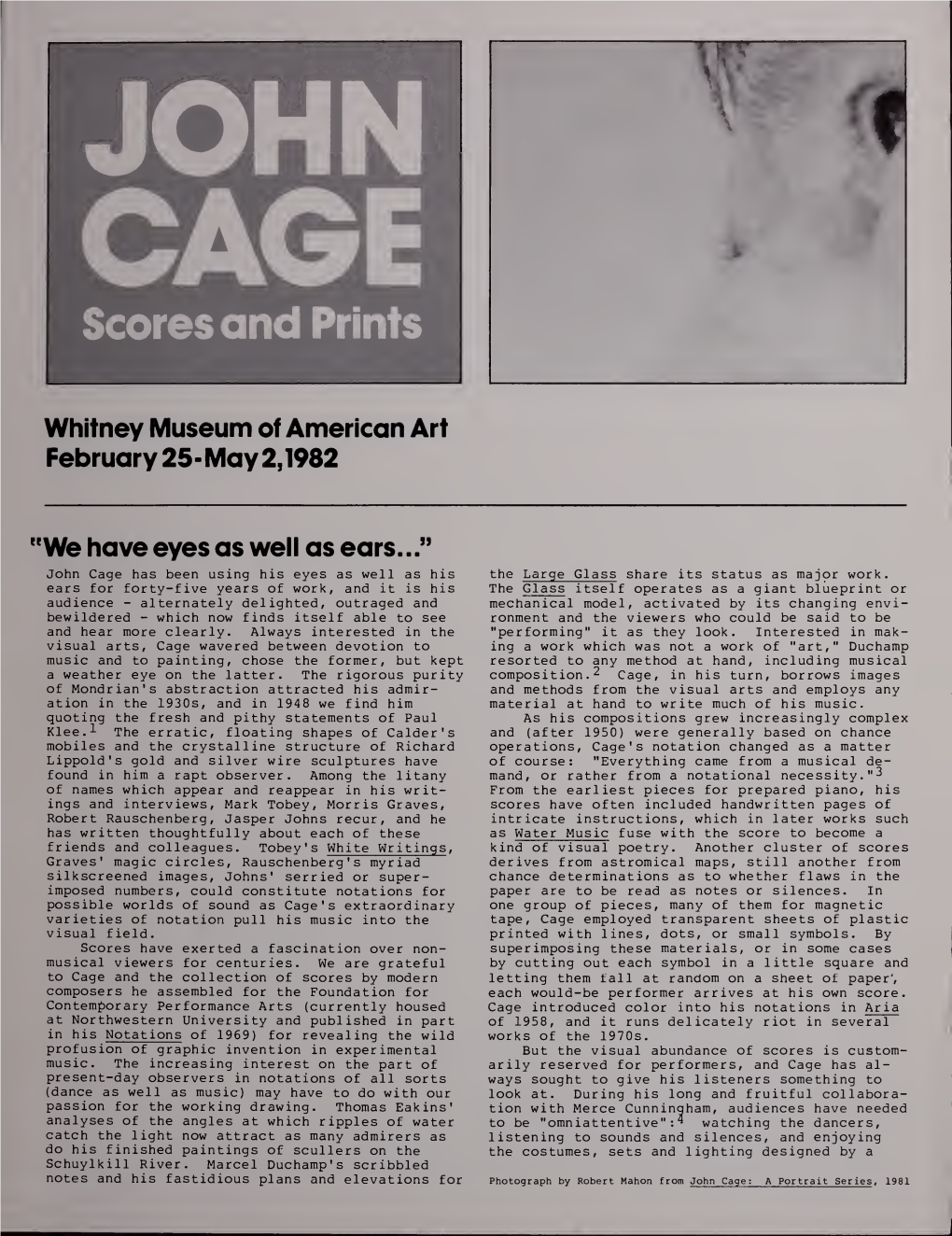 John Cage : Scores & Prints