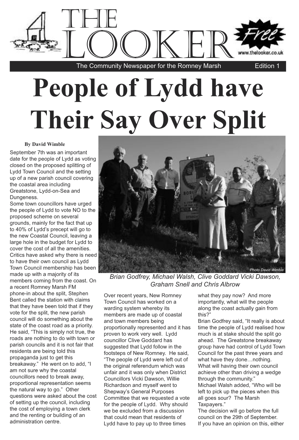 People of Lydd Have Their Say Over Split