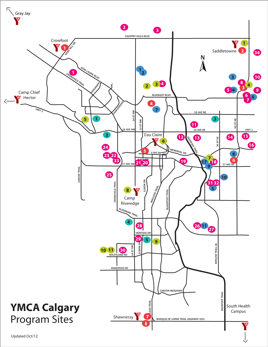 YMCA Calgary Program Sites