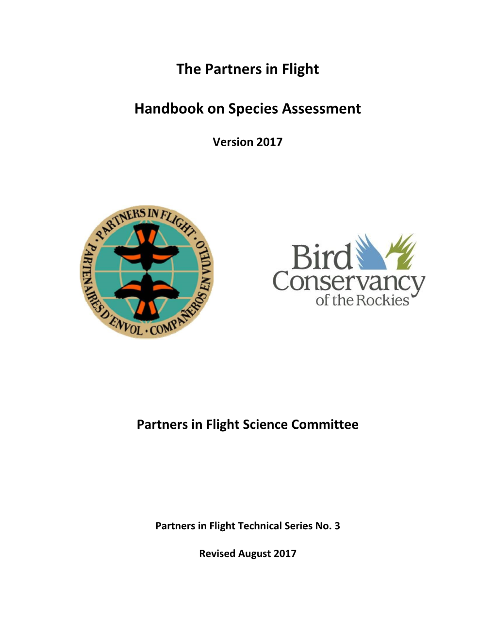 PIF Handbook on Species Assessment (Version 2017)