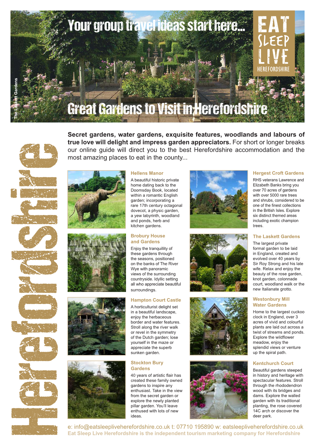 Great Gardens to Visit in Herefordshire the Laskett Gardens