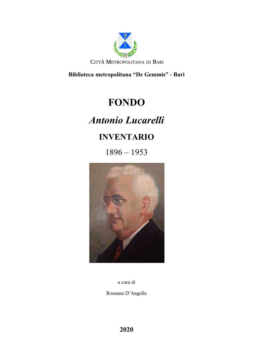 Inventario Fondo Antonio Lucarelli