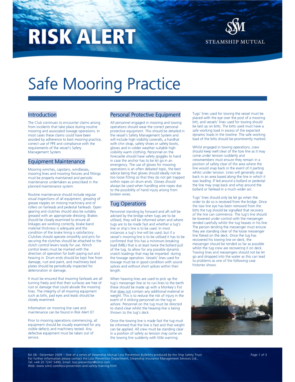 Safe Mooring Practice