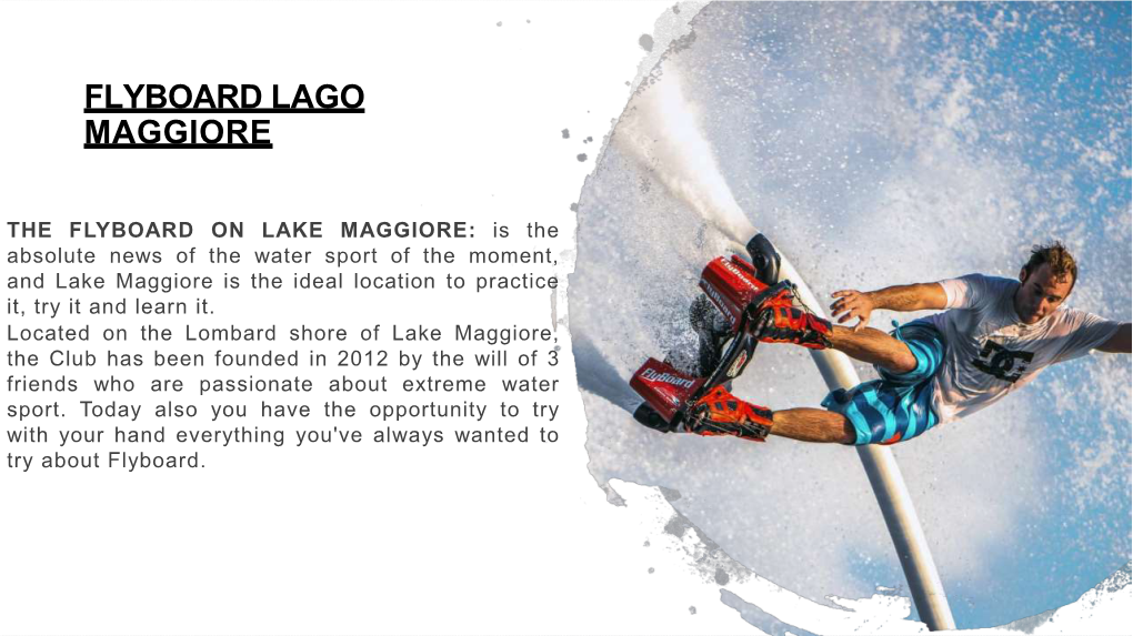 Flyboard Lago Maggiore