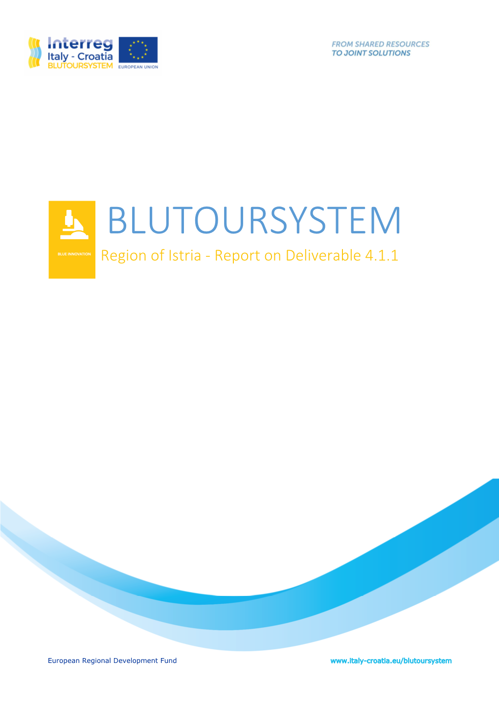 BLUTOURSYSTEM Region of Istria - Report on Deliverable 4.1.1