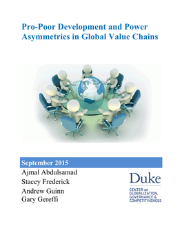 Pro-Poor Development and Power Asymmetries in Global Value