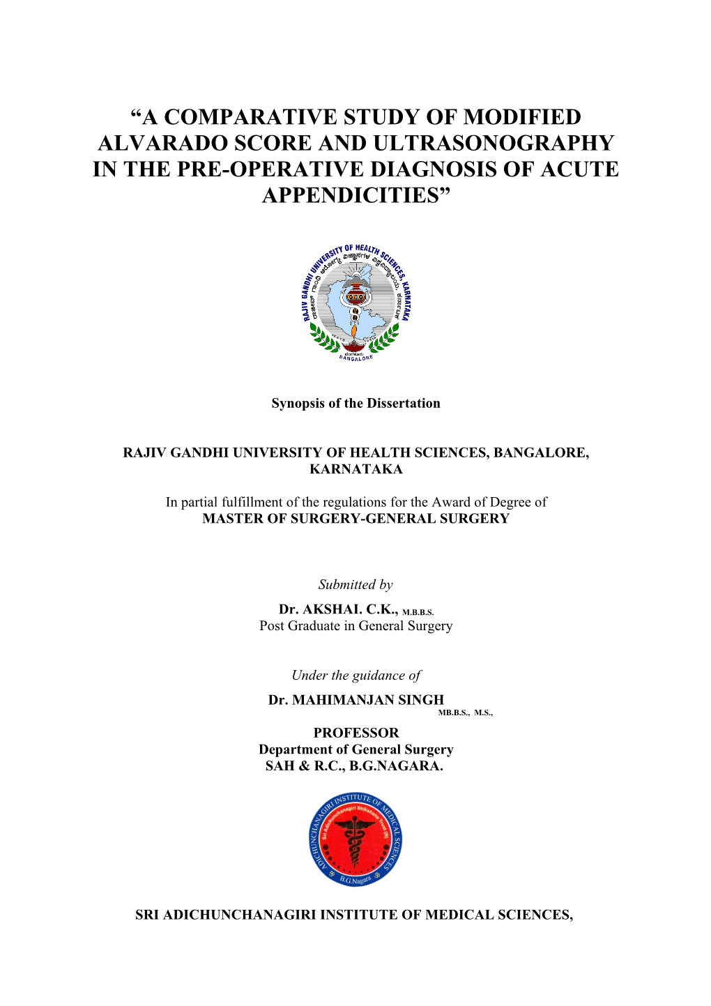 A Study of Surgical Management of Intestinal Obstruction s1