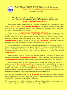 Report on Kannada Rajyothsava for Grade