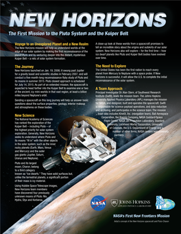 The First Mission to the Pluto System and the Kuiper Belt